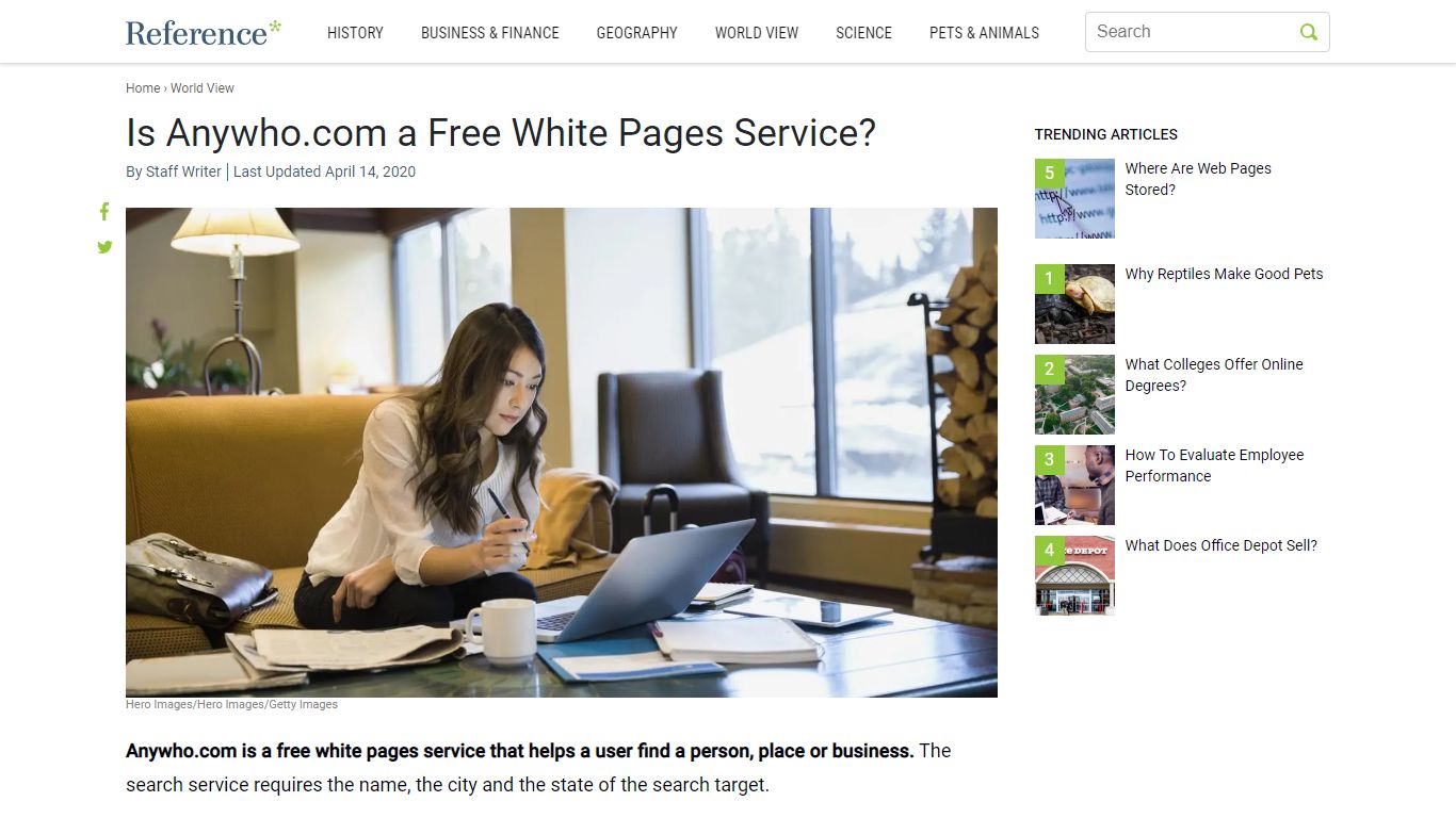 Is Anywho.com a Free White Pages Service? - Reference.com